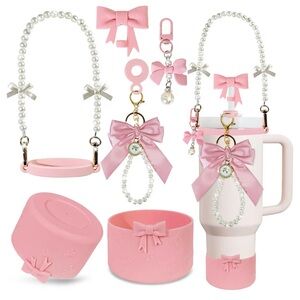 NIP - Stanley Pink Bow Accessory Set (Tumbler not included!)